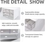 Desk Organizer with 6 Drawers, Desk Storage Box Office Drawer Organizer Desk Organization and Storage Pen Storage Plastic Makeup Storage Suitable for Office, School, Home - Image 3